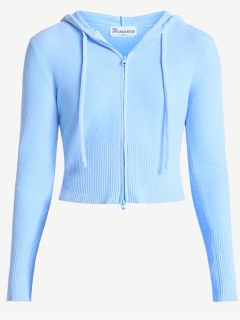 Women’s cropped hoodie with wide waistband